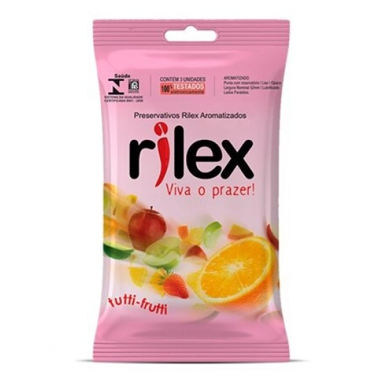 Preservativo Rilex tutti frutti  com 3 preservativos 